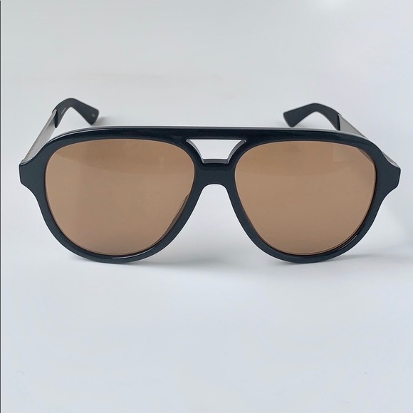 Gucci Sunglasses GG0688S 005 Black/Yellow/Brown - Picture 5 of 9